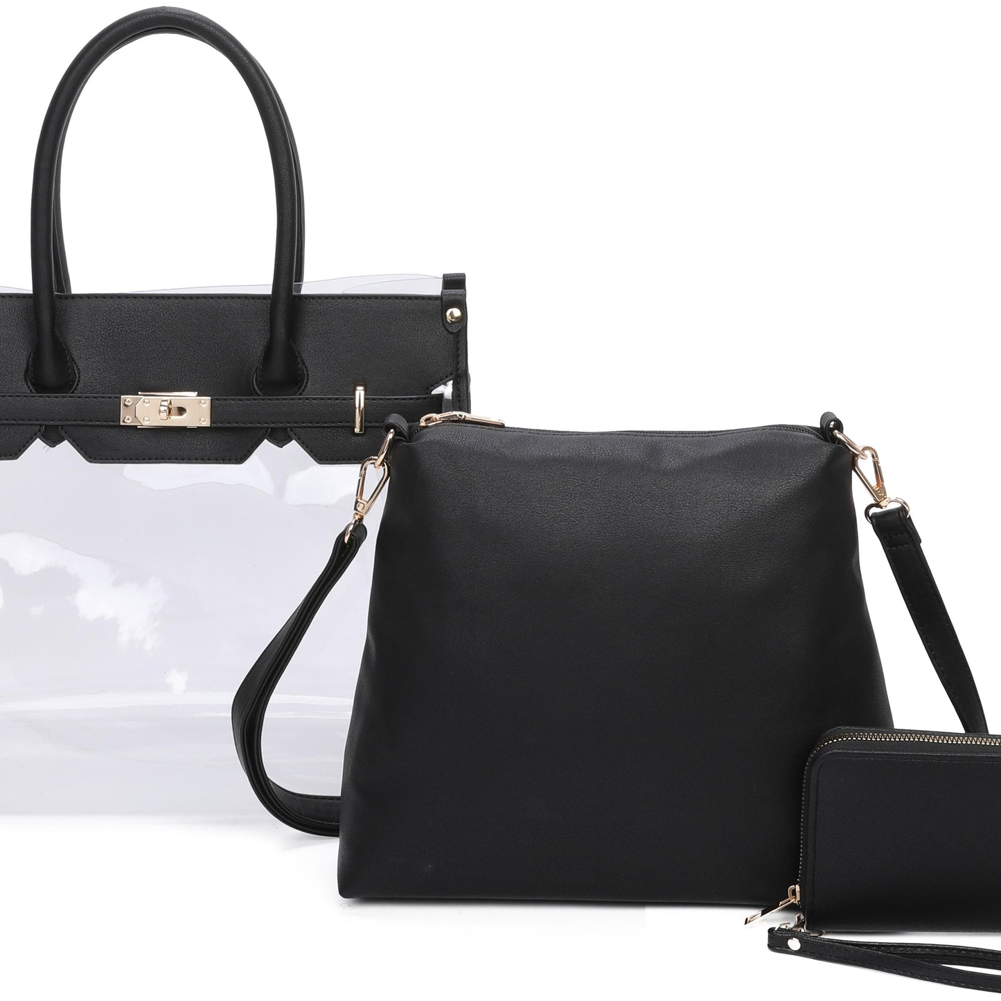 Women's Clear Handbag set TM2324 - Elegant Design, Adjustable Straps, Versatile Closure