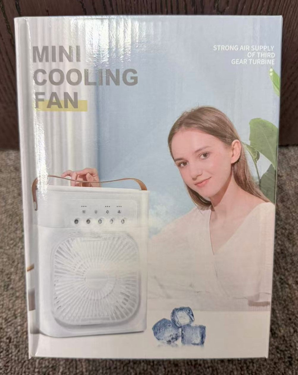 Mini Cooling Fan, Strong Air Supply of Third Gear Turbine Random Color