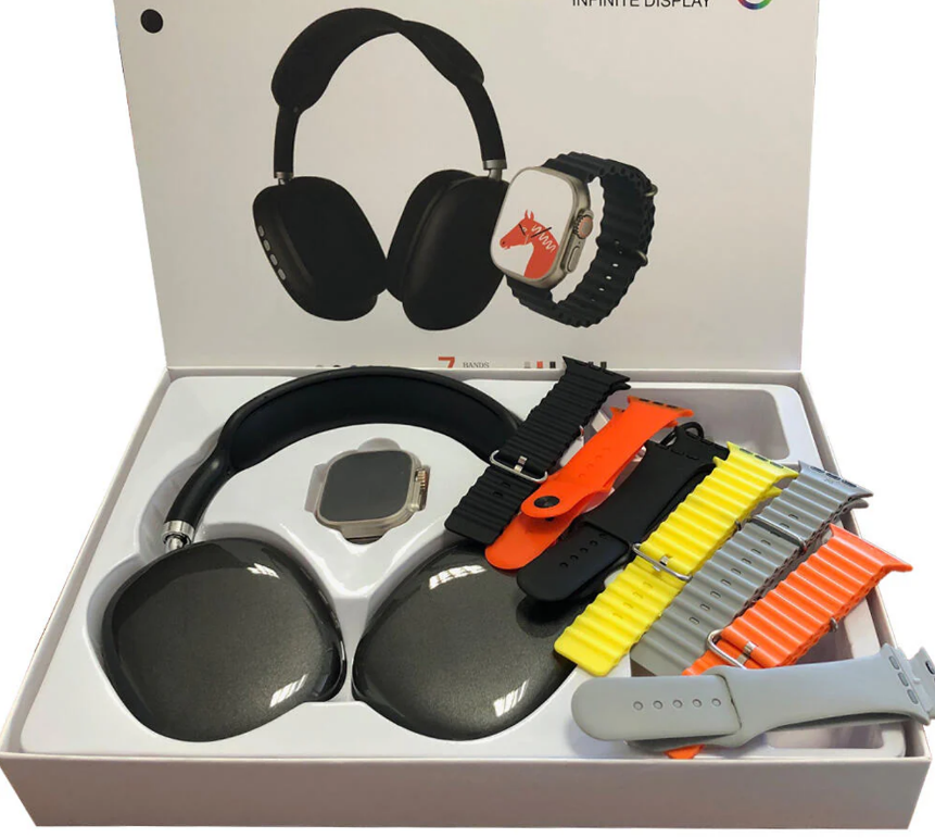 P9 Ultra 2 Smart Watch W/7 Bands With Headphone ( Not Apple)