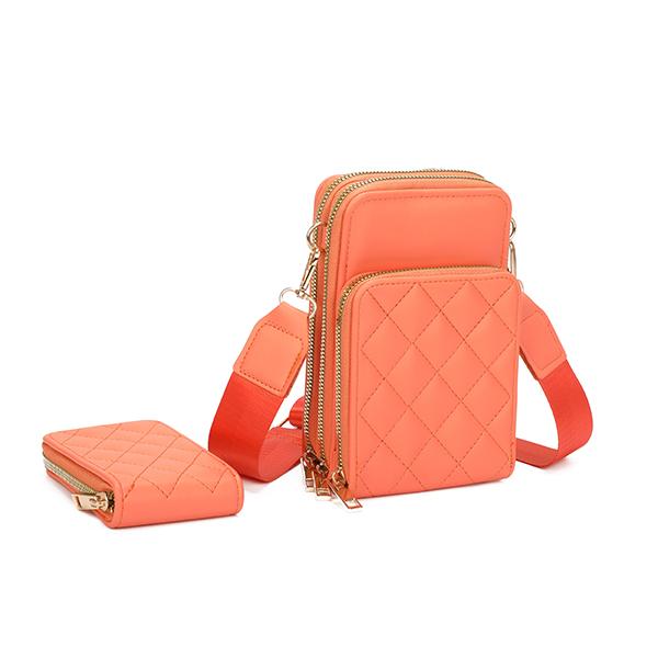 XNR-Q484 new PU print small crossbody bag and wallet two-piece set