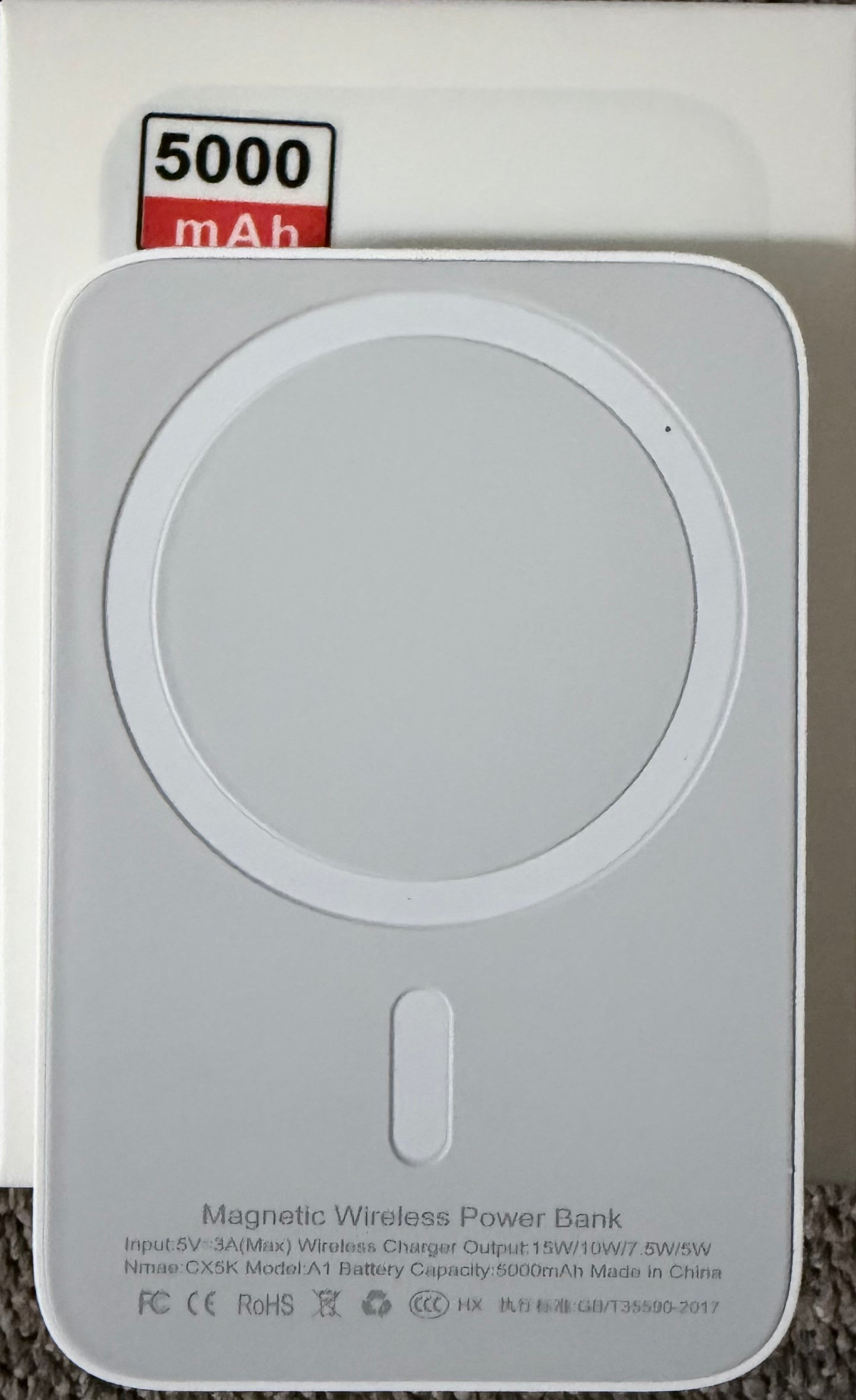 5000mAh Fast Charging Battery Pack Magnetic(Not Apple Brand) Also Supporting Android