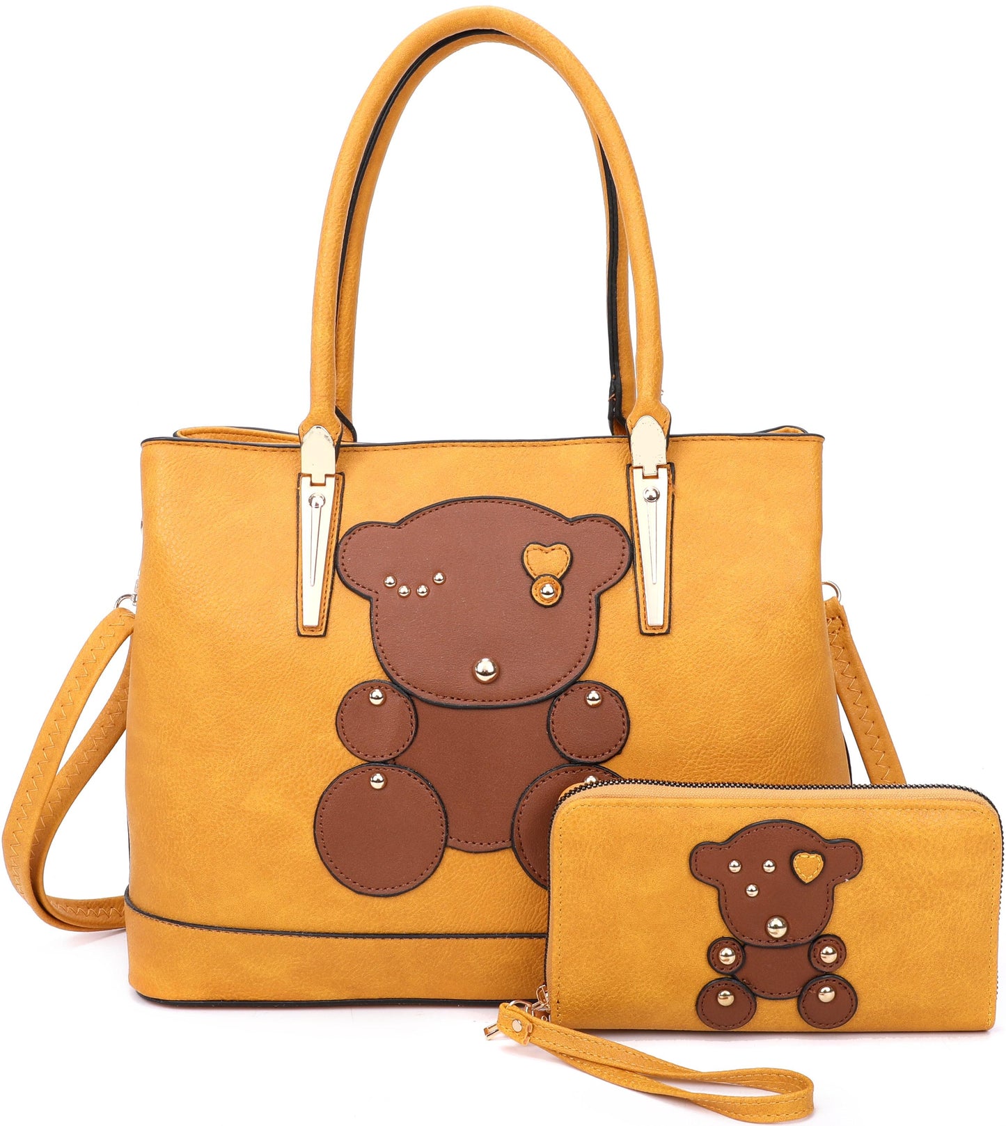 XM21207-T2 2025 Fashion Forefront Teddy Bear Handbag Two-Piece Set for women