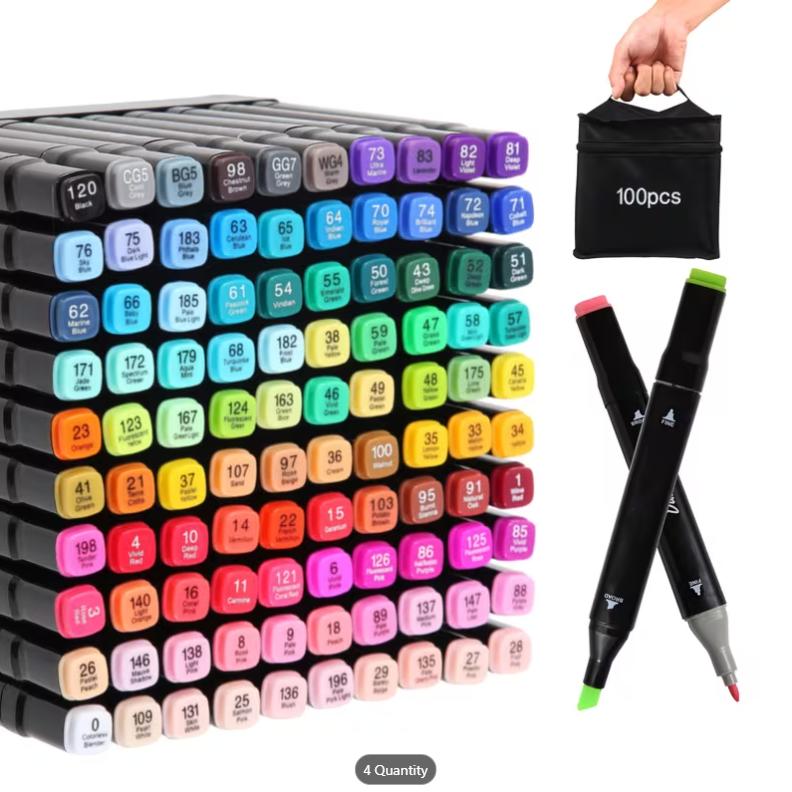 100 PCS Alcohol Markers Set