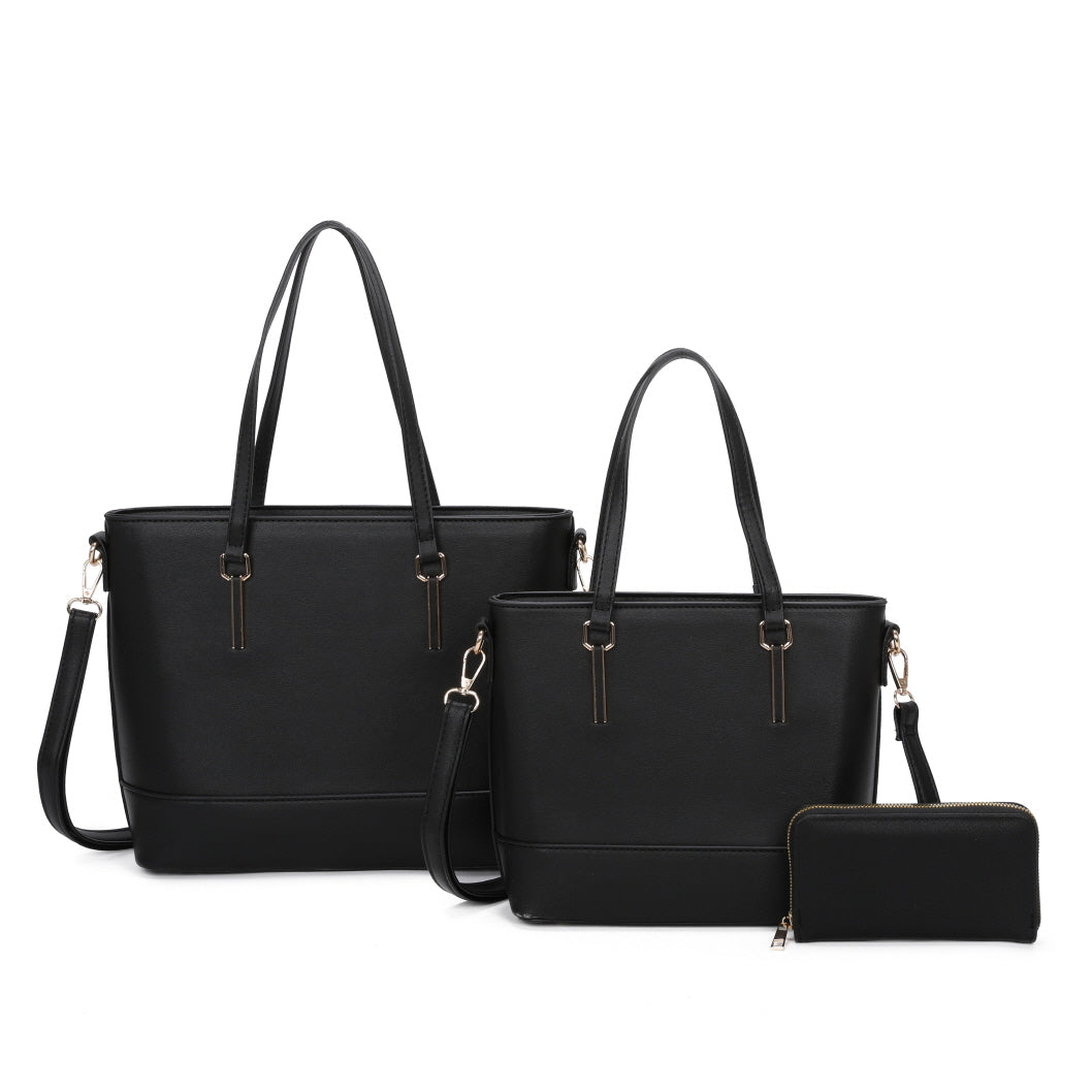 3-IN-1 FASHION TOP HANDLE TOTE BAG SET