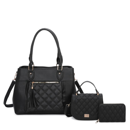 FASHION QUILTED TOP HANDLE 3-IN-1 SATCHEL