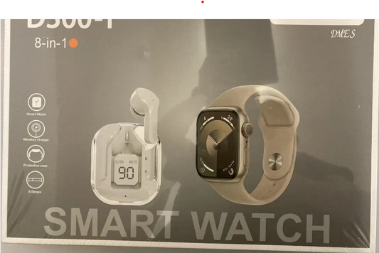 DMES D300-1 Smart Watch with Wireless Charging and Small Earphones Random Color (NOT APPLE)