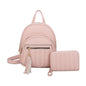 2 PIECES TRIPLE POCKETS ELEGANT BACKPACK SET