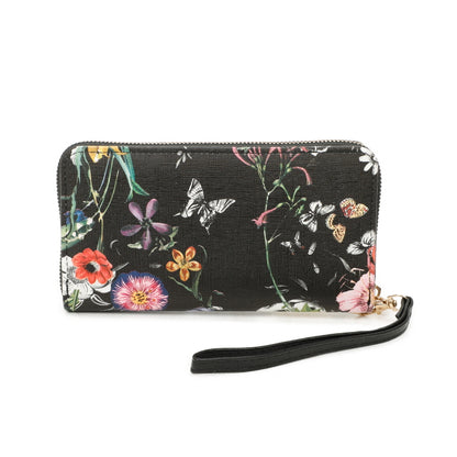 3 IN 1 FLORAL PRINTED BAG WITH MEDIUM SIZE BAG AND WALLET SET