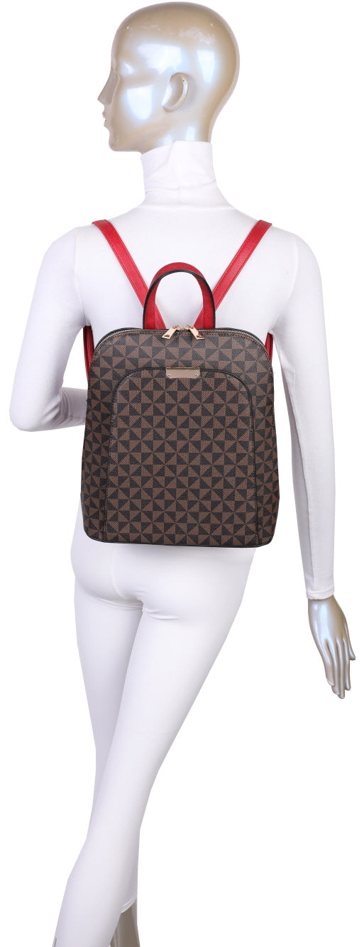 MONOGRAM BACKPACK WITH MATCHING WALLET SET