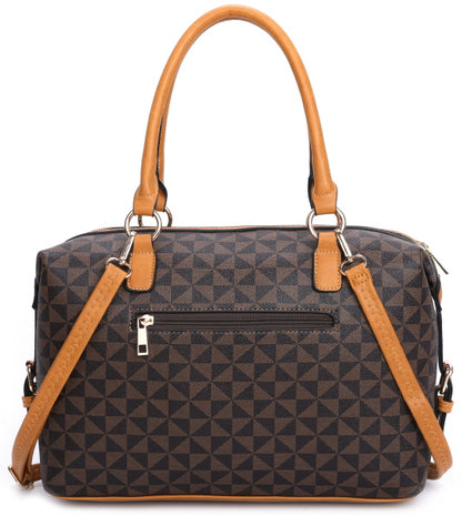 FASHION CHECKED MONOGRAM 3-PIECE PURSE SET