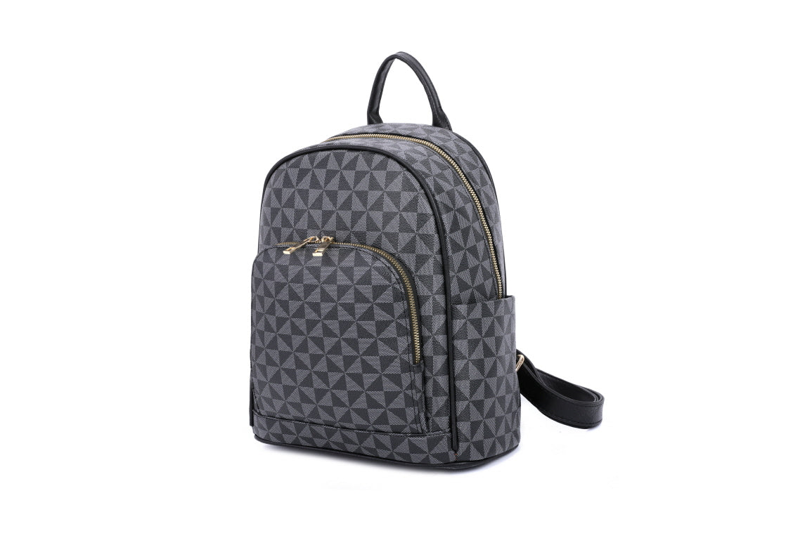 3-PIECE MONOGRAM STYLISH ELEGANT BACKPACK SET