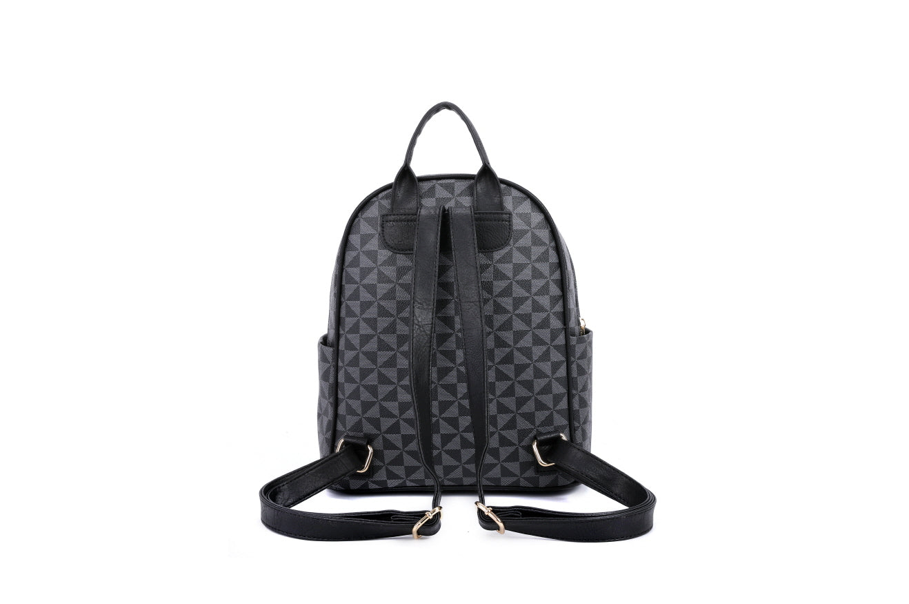 3-PIECE MONOGRAM STYLISH ELEGANT BACKPACK SET