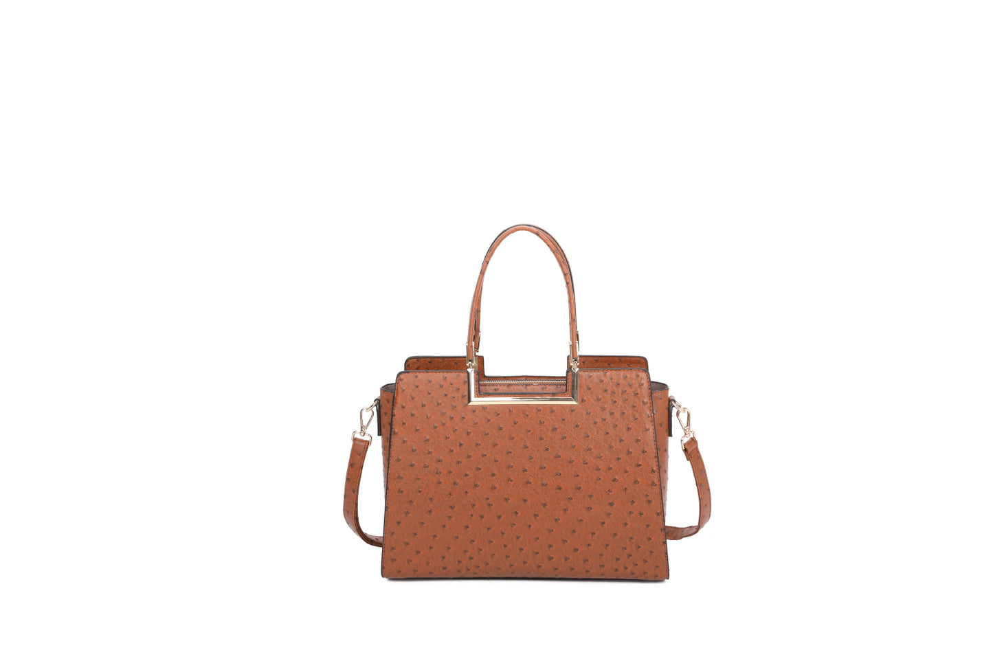 OSTRICH 2-IN-1 TOP HANDLE SATCHEL