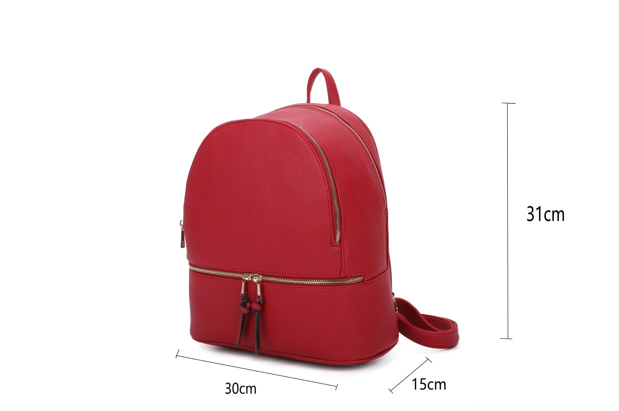 3-PIECE CUTE PU LEATHER FASHION BACKPACK SET