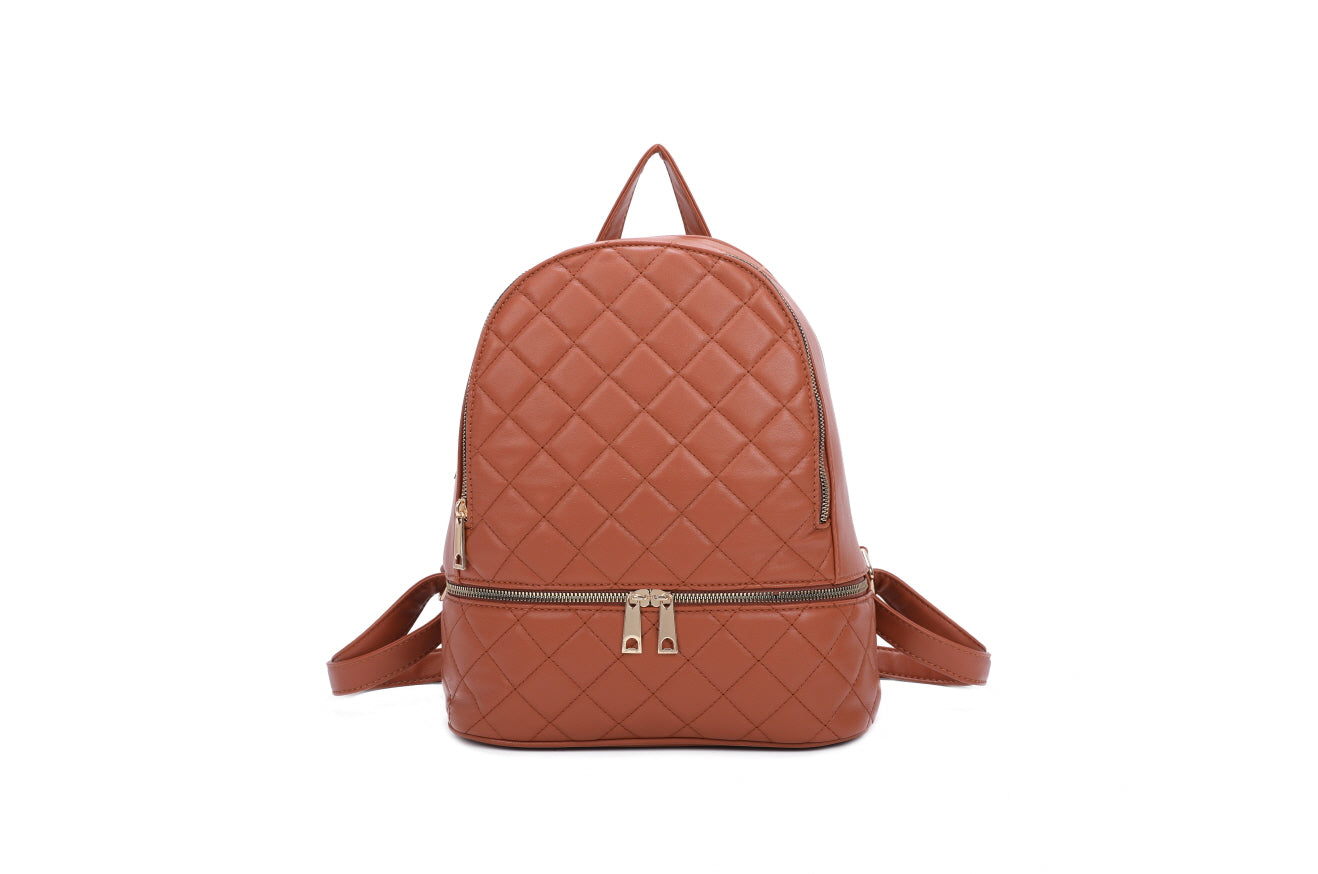 QUILTED STYLE BACKPACK & WALLET SET