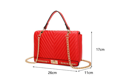 V STITCHING FASHION PURSE & WALLET SET