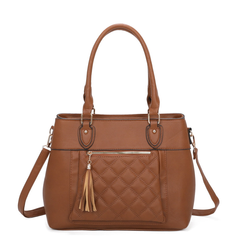 FASHION QUILTED TOP HANDLE 3-IN-1 SATCHEL