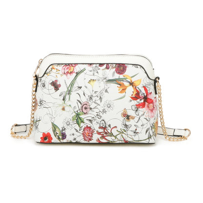 3 IN 1 FLORAL PRINTED DUFFLE BAG WITH CROSSBODY AND WALLET SET