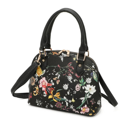 3 IN 1 FLORAL PRINTED BAG WITH MEDIUM SIZE BAG AND WALLET SET