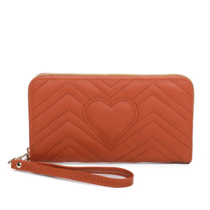 Chevron Heart Quilted 2-in-1 Crossbody Bag Satchel