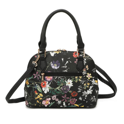 3 IN 1 FLORAL PRINTED BAG WITH MEDIUM SIZE BAG AND WALLET SET