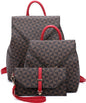 3-PIECE MONOGRAM PRINT BACKPACK SET