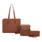 Fashion Buckle Top Handle 3-in-1 Shopper Set