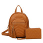 2 IN 1 STITCHING ELEGENT BACKPACK SET