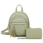 2 IN 1 STITCHING ELEGENT BACKPACK SET