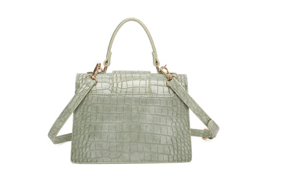 CROCODILE SKIN TRANSPARENT MESSENGER BAG