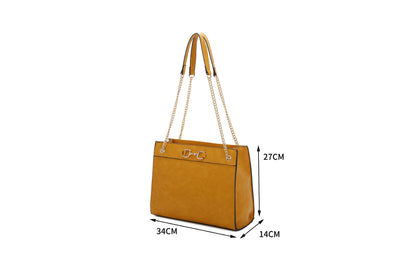 3-PIECE BIG HANDBAG WITH MIDDLE MESSENGER AND WALLET