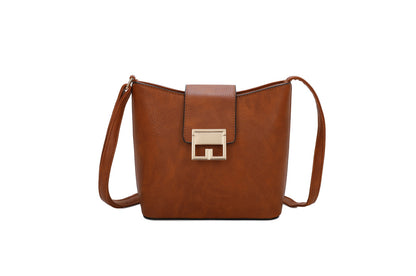 3-PIECE TEXTURED SATCHEL BAG WITH CROSSBODY AND WALLET SET