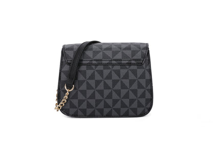 3-PIECE TRIANGULAR MONOGRAM ZIPPER BACKPACK WITH CROSSBODY PURSE