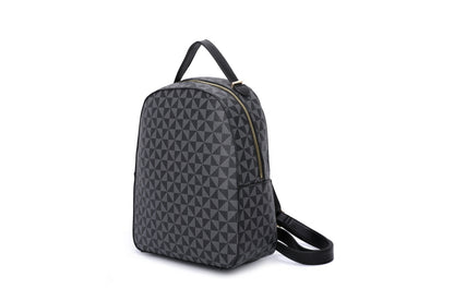 3-PIECE TRIANGLE MONOGRAM PLAIN BACKPACK WITH MATCHING BAG