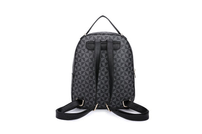 3-PIECE TRIANGLE MONOGRAM PLAIN BACKPACK WITH MATCHING BAG