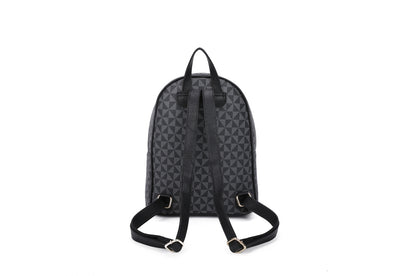 3-PIECE MONOGRAM FRONT ZIPPER STYLISH BACKPACK SET