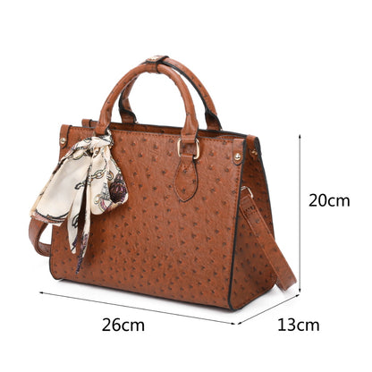 OSTRICH SCARF 2-IN-1 SATCHEL