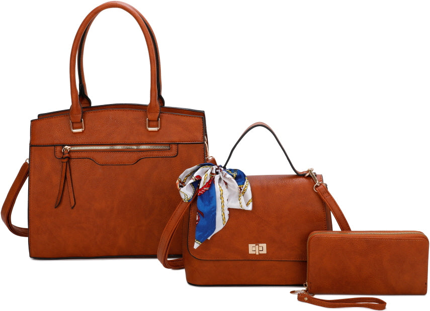 3-PIECE FASHION STYLISH SATCHEL SET