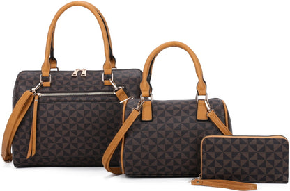 3-PIECE FASHION MONOGRAM CLASSIC MINI DUFFEL BAG SET