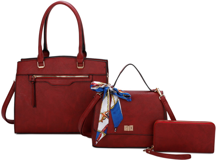 3-PIECE FASHION STYLISH SATCHEL SET