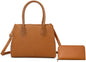 2 IN 1 FASHION OSTRICH HANDBAG SET