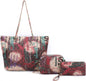 Graffiti Quilted Fashion 3-Piece Purse Set