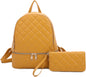 QUILTED STYLE BACKPACK & WALLET SET