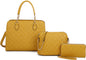 FASHION QUITED 3-PIECE PURSE SET WITH CHAIN HANDLE