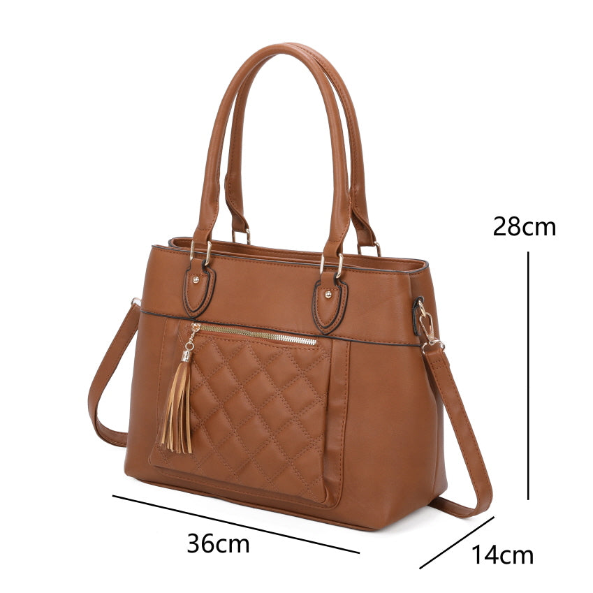 FASHION QUILTED TOP HANDLE 3-IN-1 SATCHEL