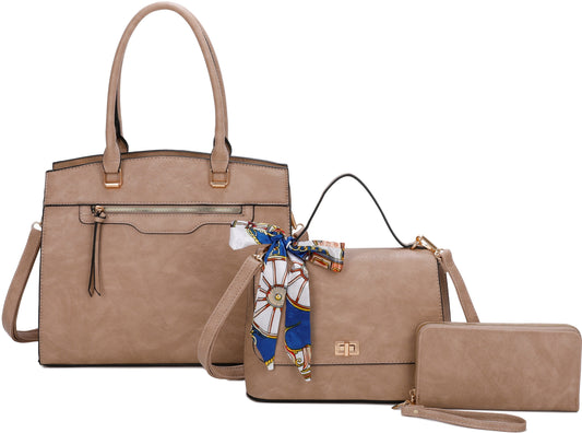 3-PIECE FASHION STYLISH SATCHEL SET