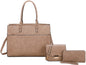 3-PIECE LONG FASHION ELEGANT SATCHEL SET