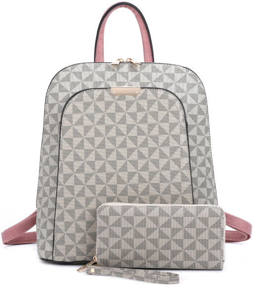 MONOGRAM BACKPACK WITH MATCHING WALLET SET