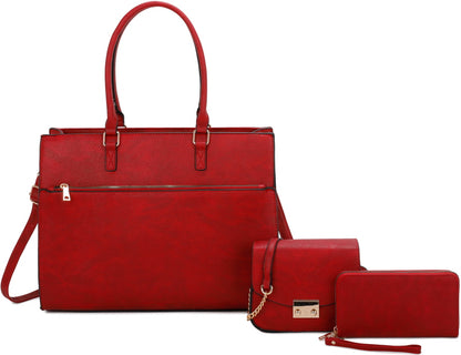 3-PIECE LONG FASHION ELEGANT SATCHEL SET