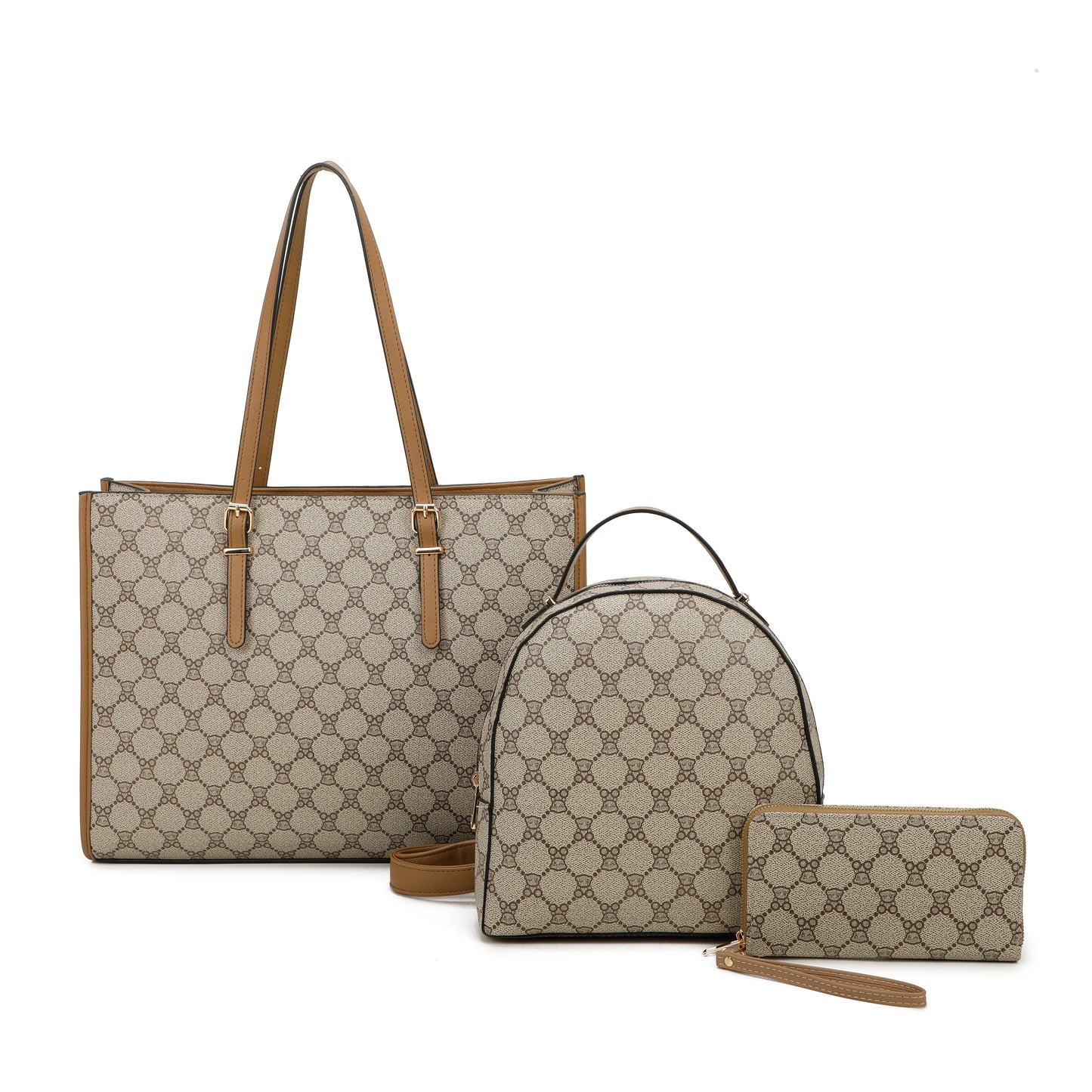 Bear Material 3-Piece Purse Set